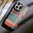 For iPhone 13 Pro 6.1 inch Cover Hard PC Carbon Fiber Texture Case Compatible with MagSafe - Red  /  Green - 2