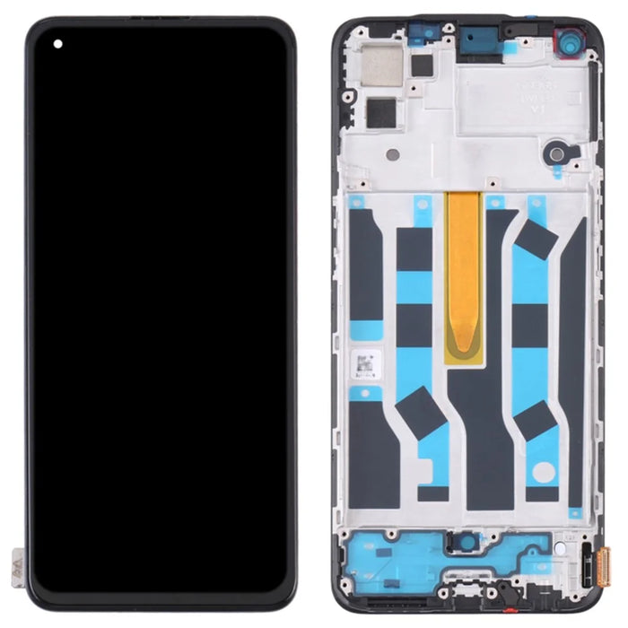 For Oppo Reno5 4G / Reno5 K Grade C OLED Screen and Digitizer Assembly + Frame Spare Part (without Logo) - 1