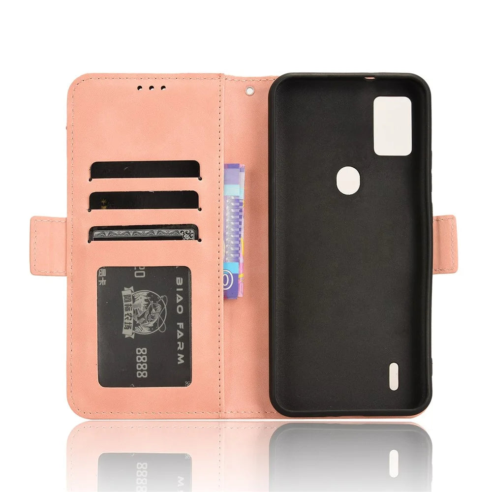 For Cricket Icon 5 / AT&T Motivate 4 Case Leather Phone Cover with Card Holder Wallet - Pink - 2