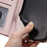 For iPhone 15 Pro Leather Case with Strap Wallet Phone Cover Rhombus Grid Pattern - Rose Gold - 6