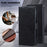 For Samsung Galaxy A35 5G Cell Phone Case PU Leather+TPU Drop-proof Wallet Cover - Black - 4