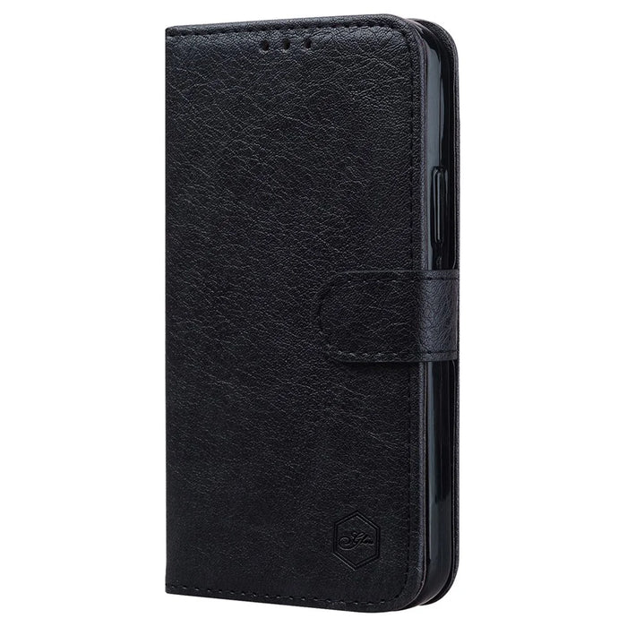 For Samsung Galaxy A35 5G Cell Phone Case PU Leather+TPU Drop-proof Wallet Cover - Black - 7