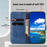 For Samsung Galaxy A55 5G Case Solid Color PU Leather Stand Phone Cover - Dark Blue - 2