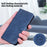 For Samsung Galaxy A55 5G Case Solid Color PU Leather Stand Phone Cover - Dark Blue - 6
