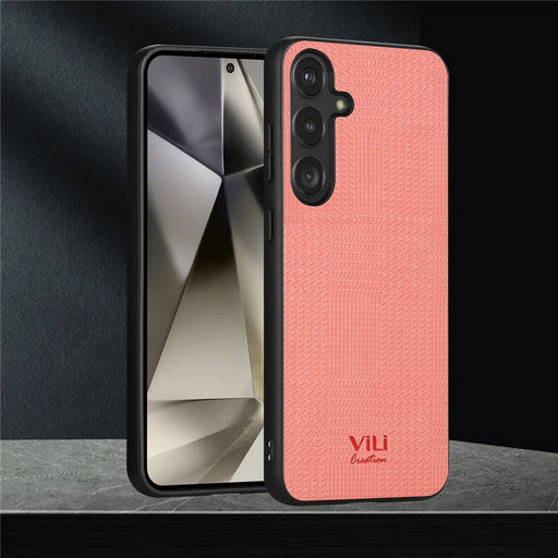 VILI TH Series for Samsung Galaxy S24+ Case Shockproof Leather Coated PC+TPU Protective Cover - Pink - 2