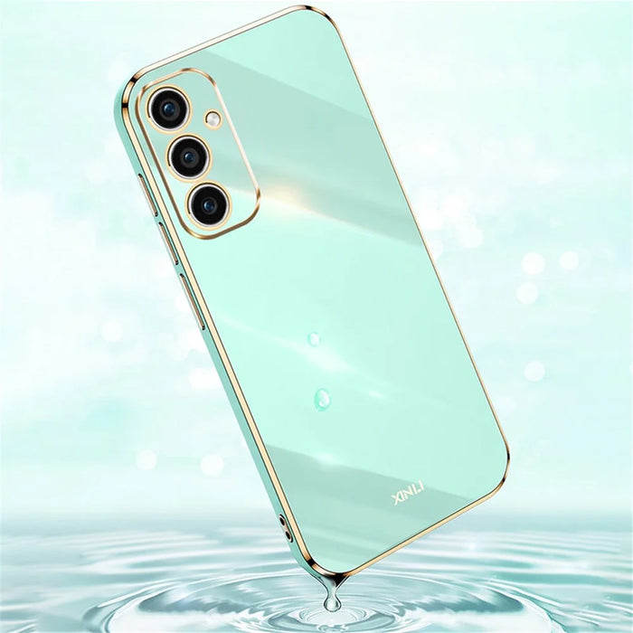 XINLI For Samsung Galaxy A55 5G Case Soft TPU Shockproof Phone Back Cover - Cyan - 5