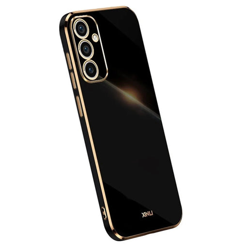 XINLI For Samsung Galaxy A25 5G (Global) (161.0 x 76.5 x 8.3mm) Cell Phone Case Soft TPU Electroplating Cover - Black - 1