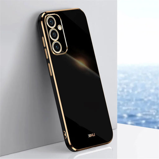 XINLI For Samsung Galaxy A25 5G (Global) (161.0 x 76.5 x 8.3mm) Cell Phone Case Soft TPU Electroplating Cover - Black - 2