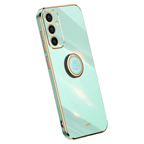 XINLI For Samsung Galaxy A25 5G (Global) (161.0 x 76.5 x 8.3mm) Case Soft TPU Kickstand Phone Cover - Cyan - 1