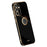 XINLI For Samsung Galaxy A55 5G Cell Phone Case Electroplating Gold Edge Kickstand Shell - Black - 1