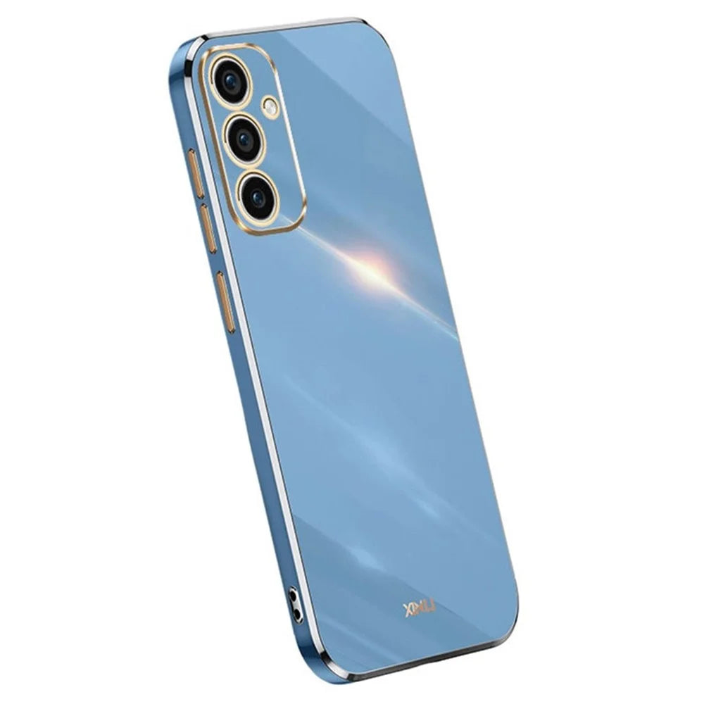 XINLI For Samsung Galaxy A15 4G / A15 5G Case Soft TPU Electroplated Phone Shell - Blue - 1