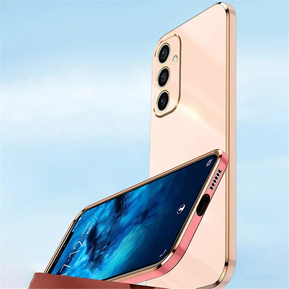 XINLI For Samsung Galaxy A15 4G / A15 5G Case Soft TPU Electroplated Phone Shell - Blue - 6