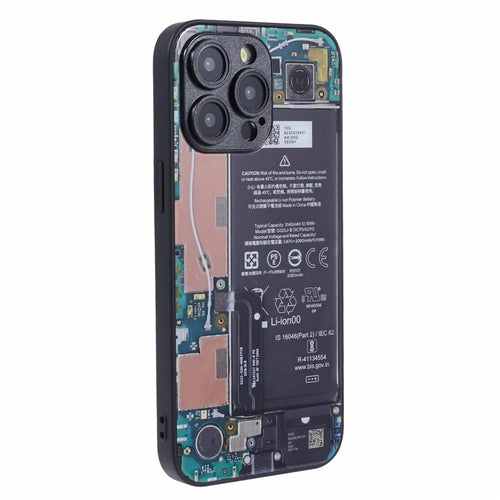 AL Series for iPhone 15 Pro Max Case Battery Circuit Board Glass Phone Cover - Long Battery Circuit Board - 1