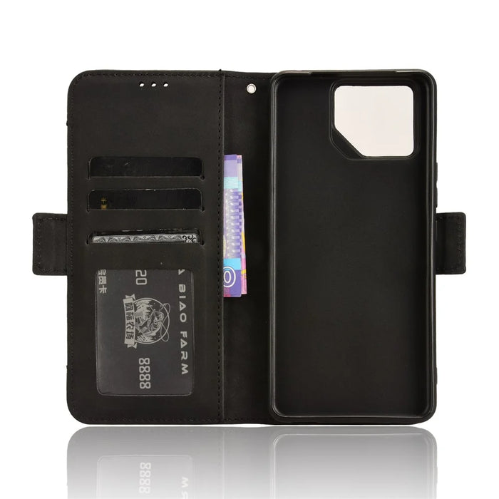 For Asus ROG Phone 8 Pro 5G / 8 5G Case Stand Leather Cover with Multiple Card Slots - Black - 4