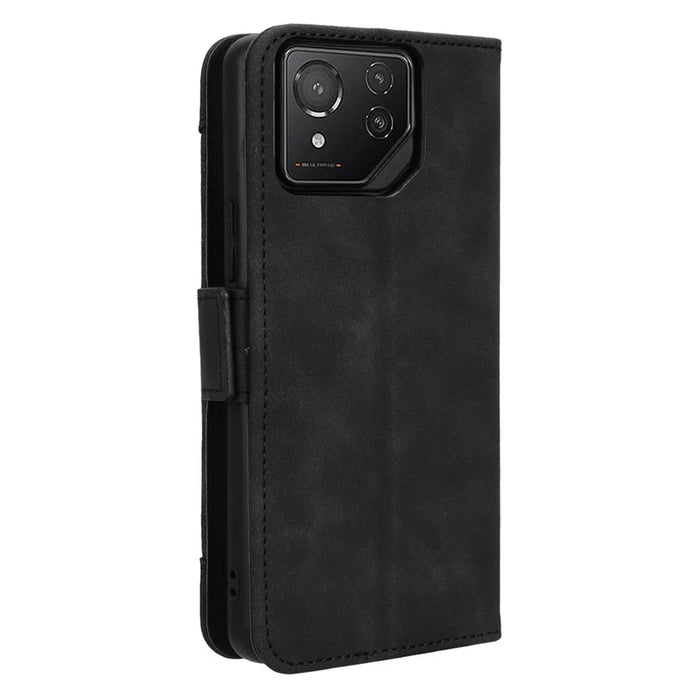 For Asus ROG Phone 8 Pro 5G / 8 5G Case Stand Leather Cover with Multiple Card Slots - Black - 7