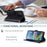 For iPhone 14 Pro Max Leather Phone Case with Wallet Rhombus Grid Pattern - Black - 6
