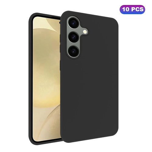 10Pcs / Pack for Samsung Galaxy S24 TPU Case Anti-fingerprint Matte Phone Cover - Black - 1