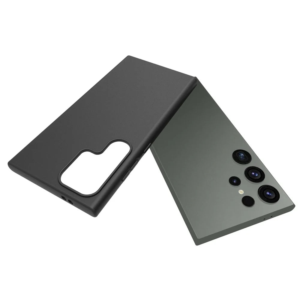 10Pcs / Pack for Samsung Galaxy S24 Ultra Case Dual-sided Matte Soft TPU Phone Cover - Black - 5
