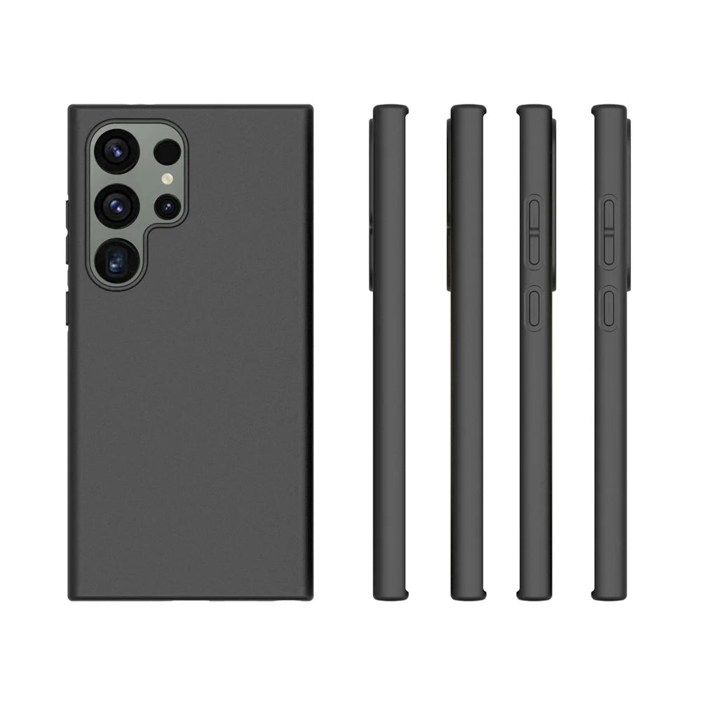10Pcs / Pack for Samsung Galaxy S24 Ultra Case Dual-sided Matte Soft TPU Phone Cover - Black - 6