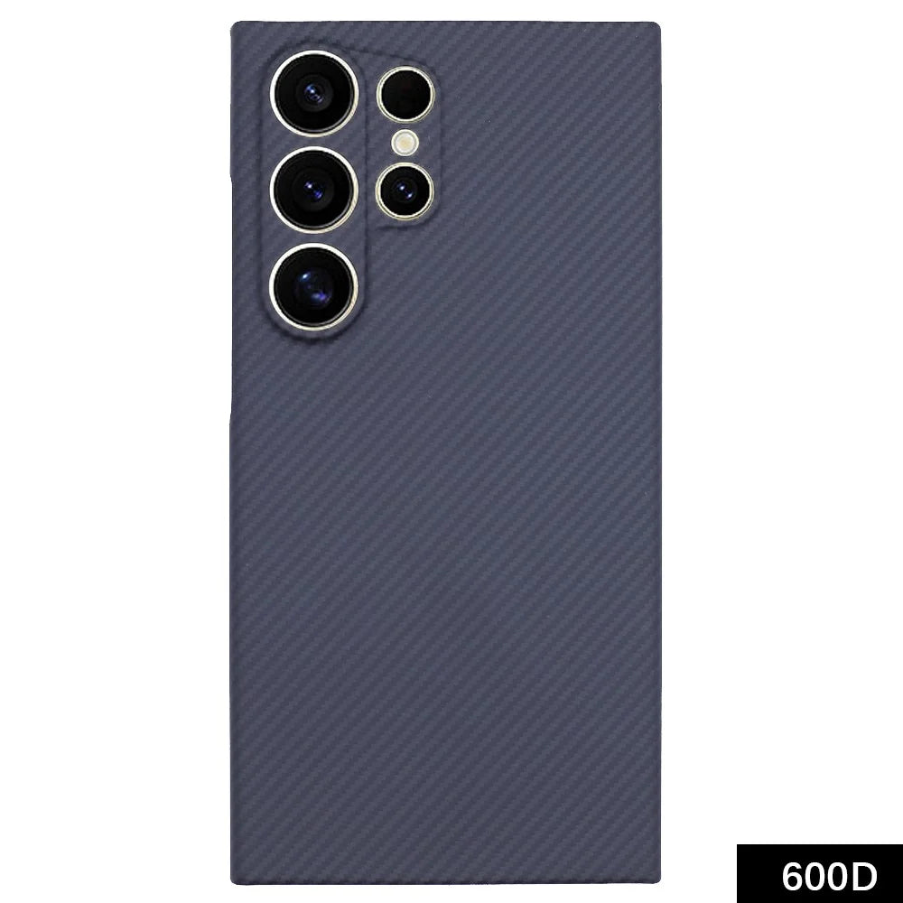 For Samsung Galaxy S24 Ultra Phone Case 600D Textured Precise Cutout Aramid Fiber Phone Cover - Black - 1