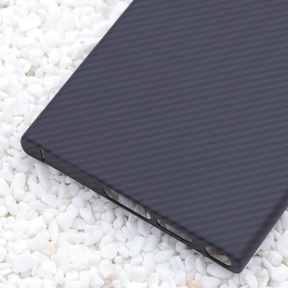 For Samsung Galaxy S24 Ultra Phone Case 600D Textured Precise Cutout Aramid Fiber Phone Cover - Black - 4