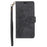 For Google Pixel 8 Pro Flip Leather Case Orchid Butterfly Pattern Wallet Phone Cover - Black - 6