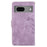For Google Pixel 8 Case Orchid Butterfly Pattern Leather Cover Phone Wallet - Purple - 7
