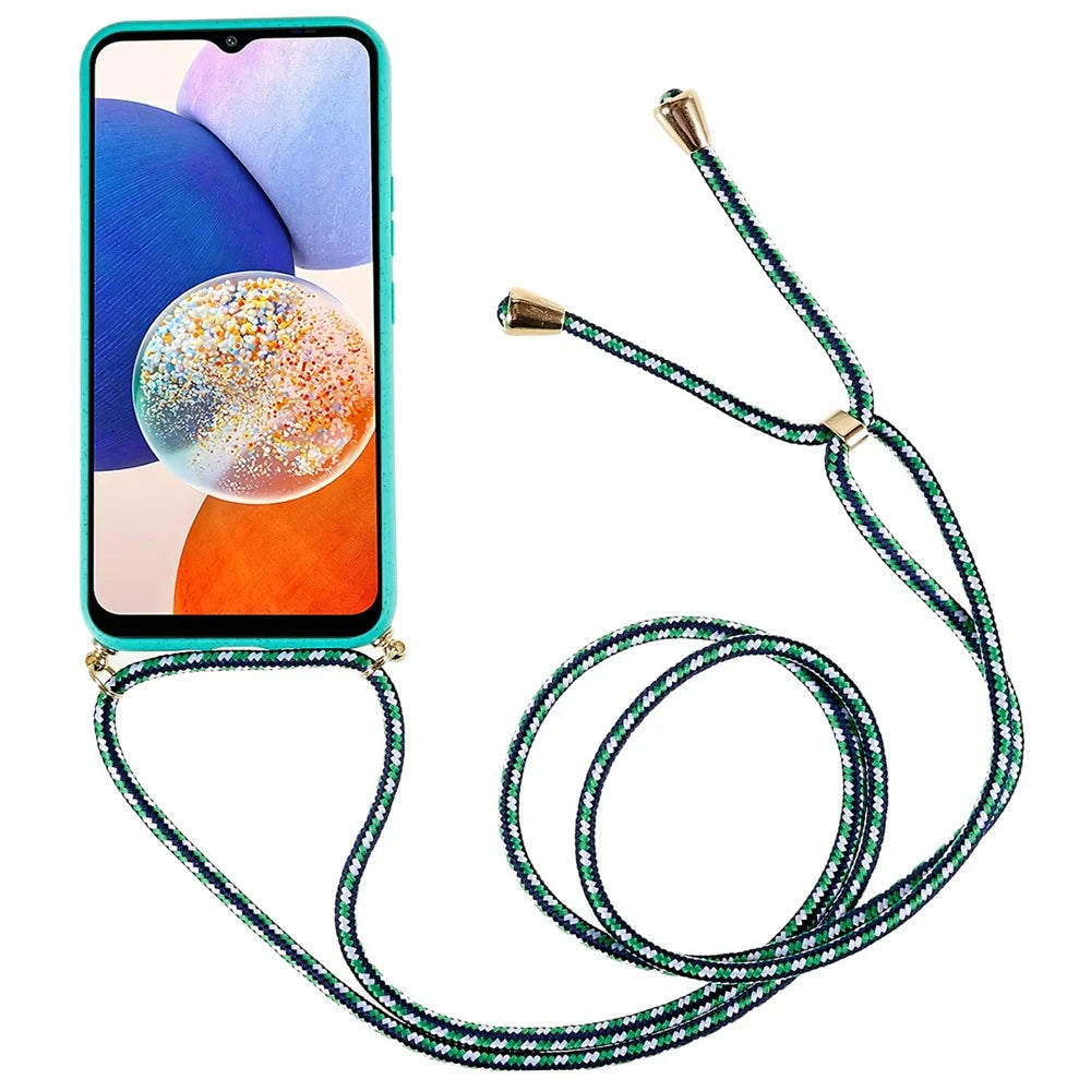 For Samsung Galaxy S24+ Eco-friendly Wheat Straw Case Soft TPU Phone Cover - Sky Blue - 2