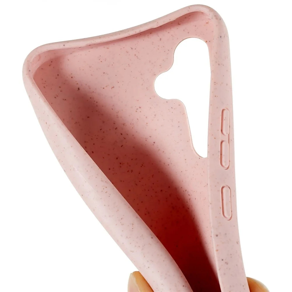 For Samsung Galaxy A05s 4G Eco Phone Case Crossbody Wheat Straw Cover Biodegradable - Pink - 5
