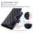 For iPhone 15 Plus Wallet Case PU Leather Cover Stitching Rhombus Grid - Black - 7