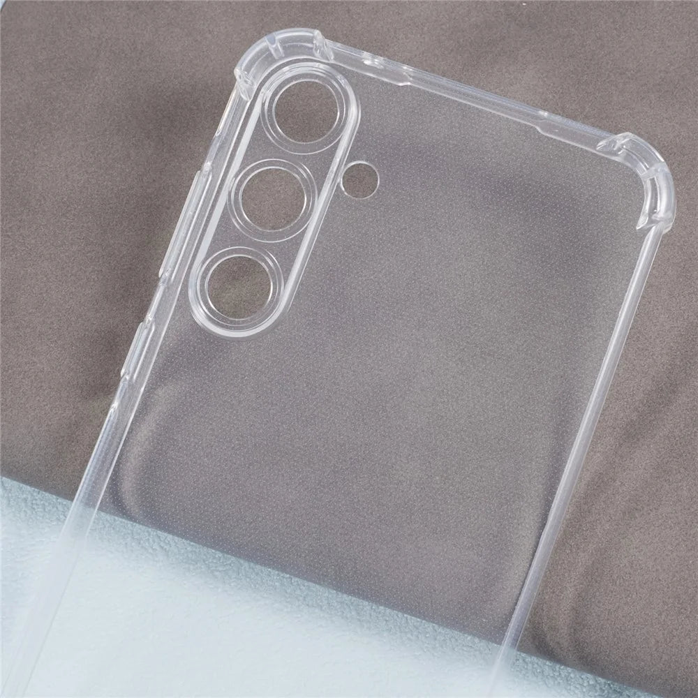 For Samsung Galaxy A55 5G Clear Case Flexible TPU Smart Phone Cover - 5