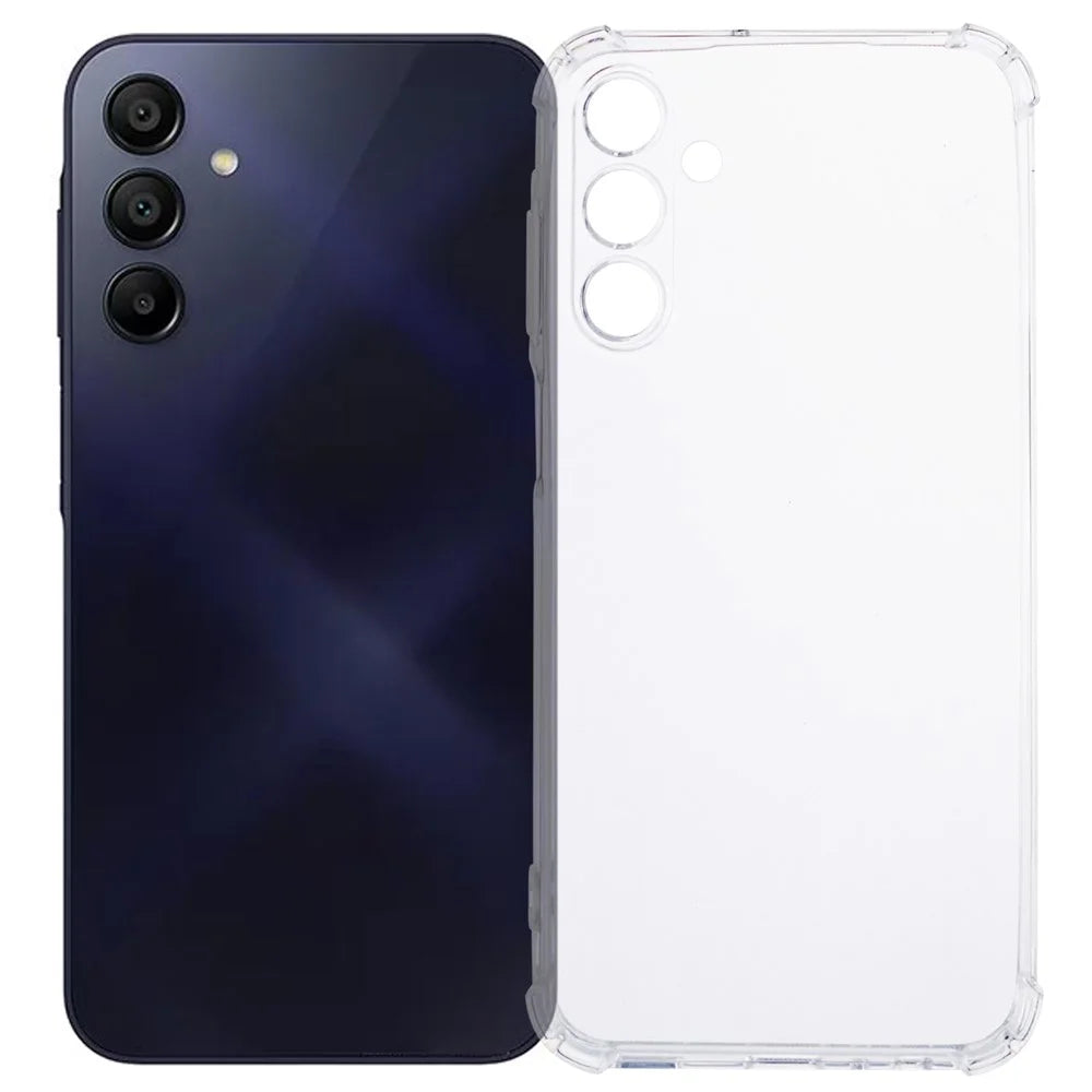 For Samsung Galaxy A15 4G / A15 5G TPU Case Enhanced Four Corner Clear Phone Shell - 1