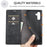 LC.IMEEKE For Samsung Galaxy A35 5G Microfiber Leather Case Phone Cover Magnetic Closing - Black - 7