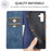 LC.IMEEKE For Samsung Galaxy A55 5G Wallet Case Microfiber Leather Phone Cover - Blue - 7