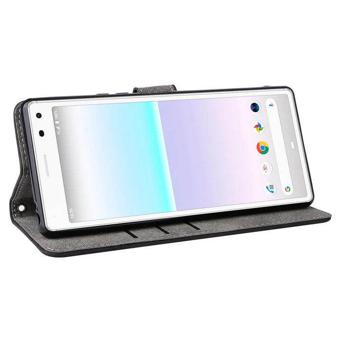 For Sony Xperia 8 Case RFID Blocking PU Leather Phone Cover with Wallet - Black - 3