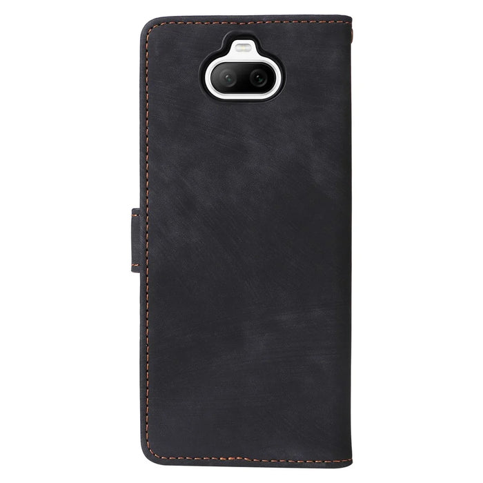 For Sony Xperia 8 Case RFID Blocking PU Leather Phone Cover with Wallet - Black - 7