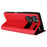 For ZTE nubia Z60 Ultra Wallet Case PU Leather Cover Rhombus Imprinted - Red - 4