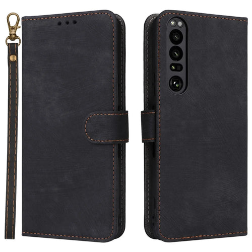 For Sony Xperia 1 III 5G Case Wallet Flip Leather Phone Cover RFID Blocking Protection - Black - 1