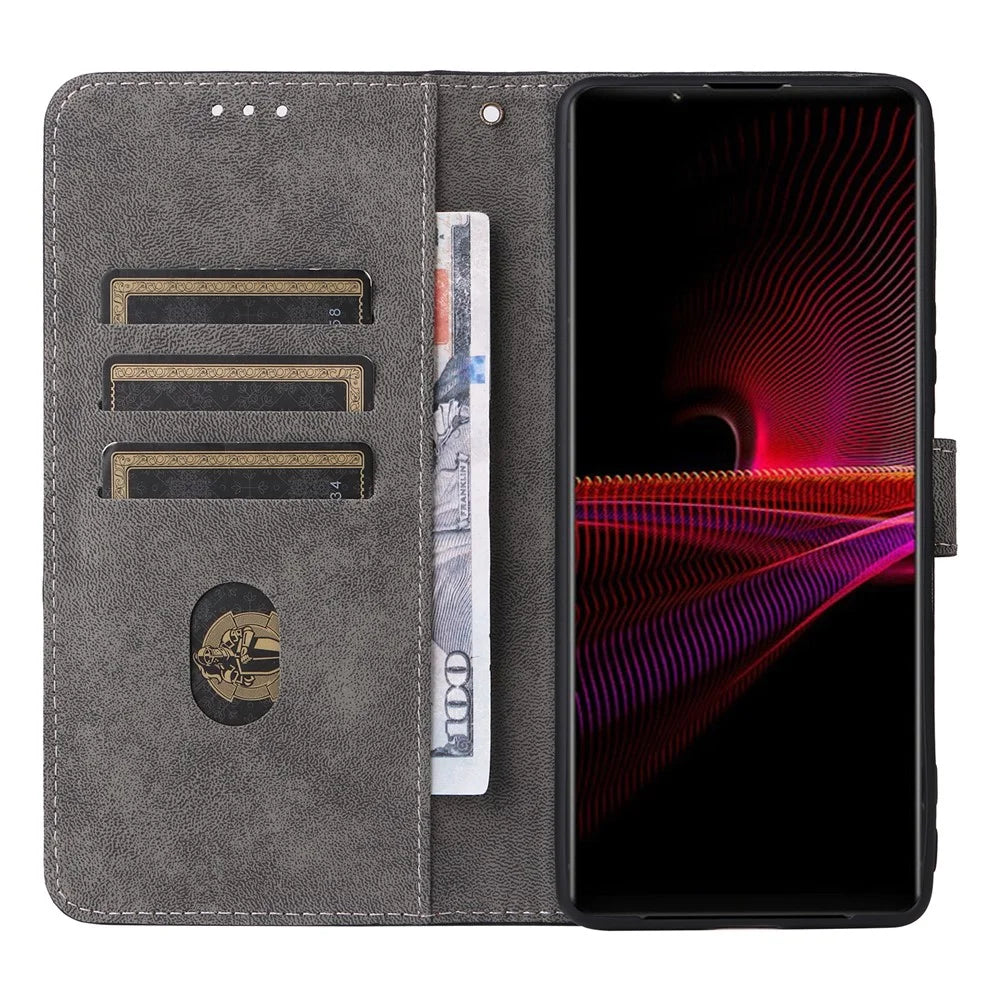 For Sony Xperia 1 III 5G Case Wallet Flip Leather Phone Cover RFID Blocking Protection - Black - 2