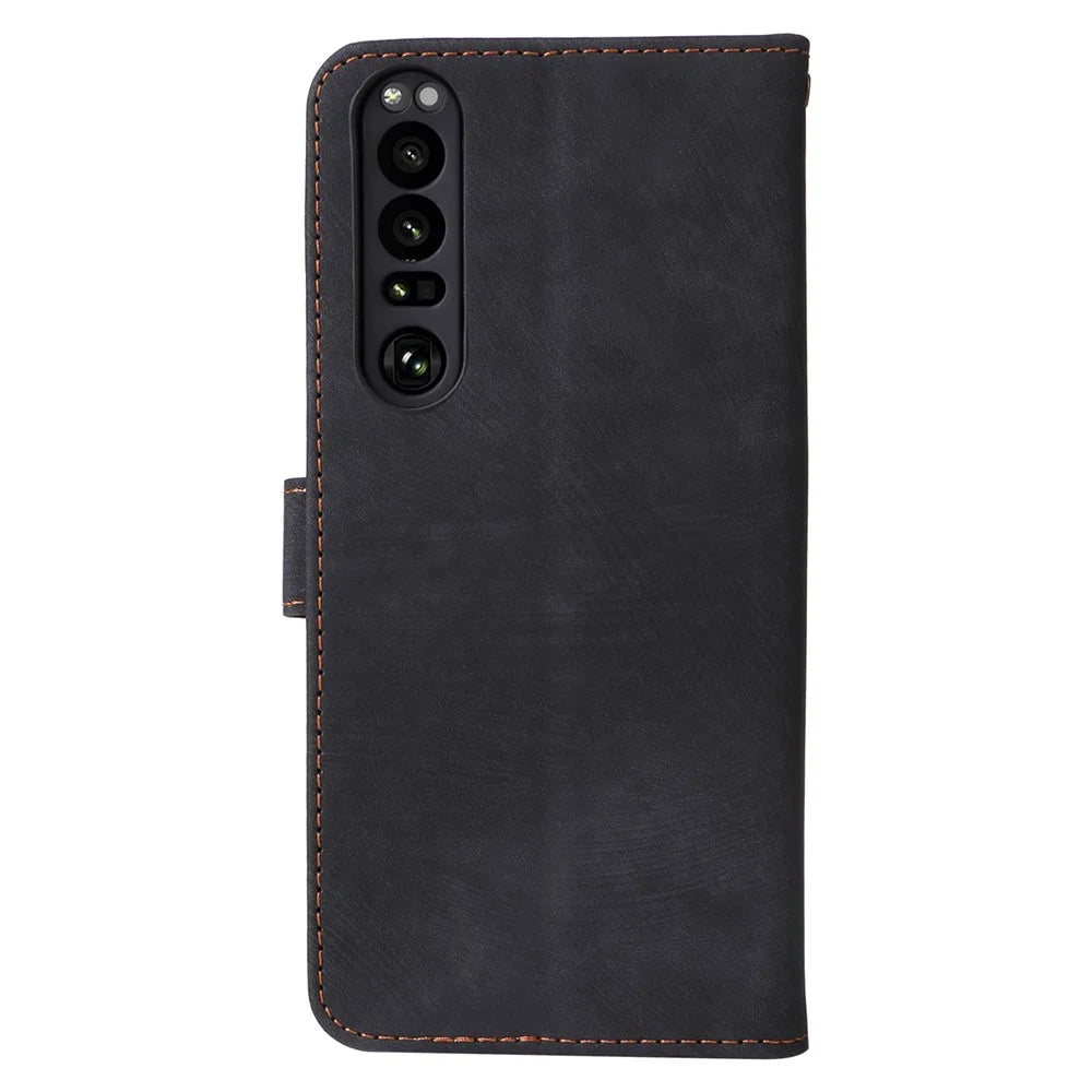 For Sony Xperia 1 III 5G Case Wallet Flip Leather Phone Cover RFID Blocking Protection - Black - 7