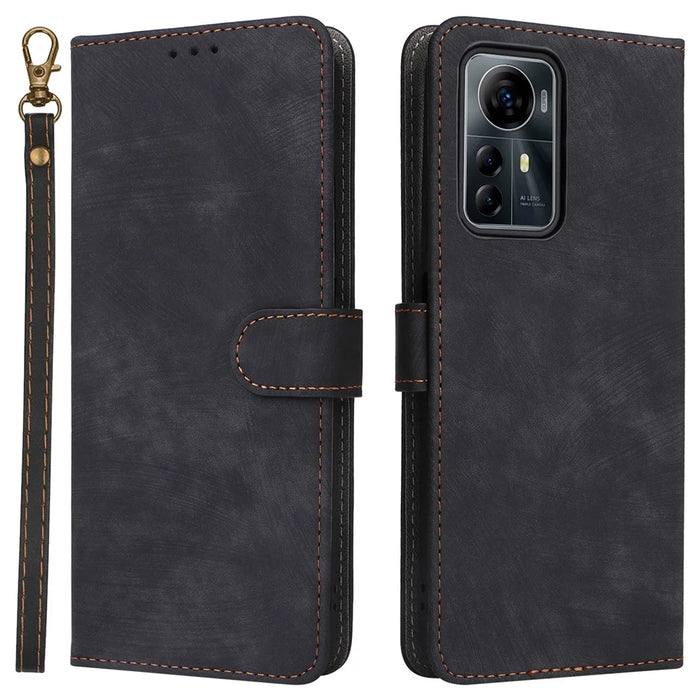 For ZTE Blade V41 Smart / Blade A72s / Optus X Max Case RFID Blocking Phone Wallet Cover - Black - 1