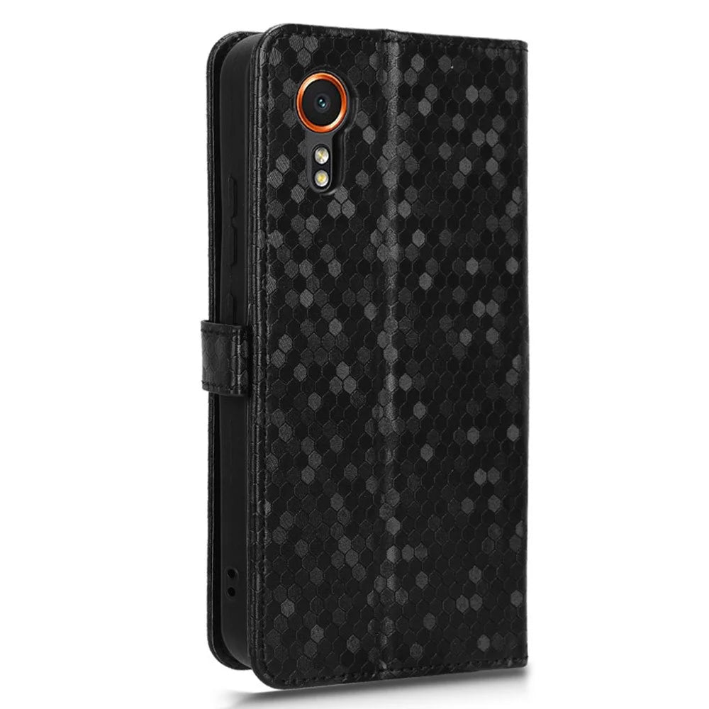 For Samsung Galaxy Xcover7 Case Wallet Leather Phone Cover Full Protection - Black - 5