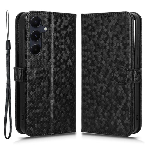 For Samsung Galaxy A35 5G Leather Case Wallet Phone Cover Magnetic Clasp - Black - 1
