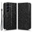 For Samsung Galaxy A35 5G Leather Case Wallet Phone Cover Magnetic Clasp - Black - 1