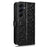 For Samsung Galaxy A35 5G Leather Case Wallet Phone Cover Magnetic Clasp - Black - 5