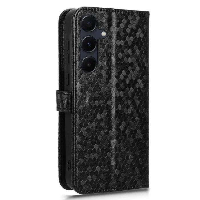 For Samsung Galaxy A35 5G Leather Case Wallet Phone Cover Magnetic Clasp - Black - 5