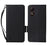 For ZTE Blade A34 Phone Case Leather Litchi Texture Cover with Magnetic Closure - Black - 1