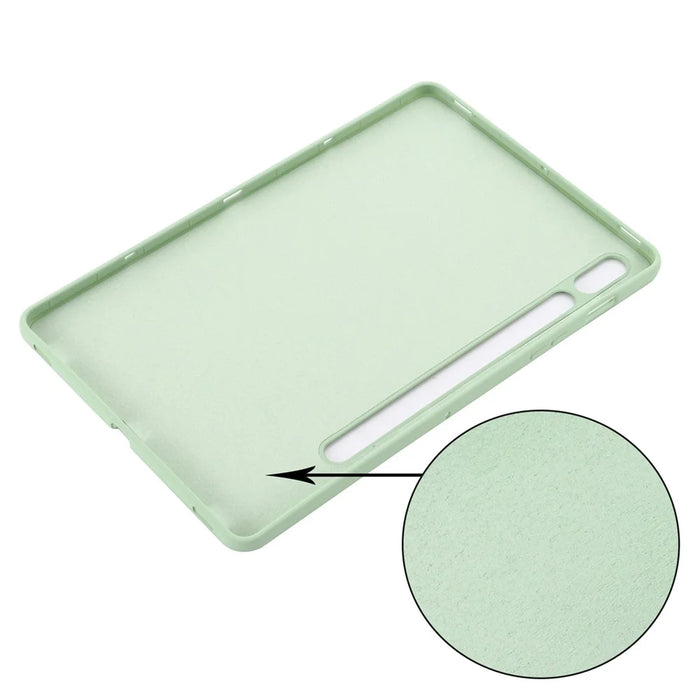 For Samsung Galaxy Tab S9 Tablet Case Liquid Silicone Anti-scratch Cover - Green - 5