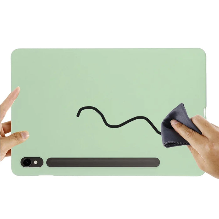 For Samsung Galaxy Tab S9 Tablet Case Liquid Silicone Anti-scratch Cover - Green - 6