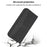For Samsung Galaxy A35 5G Case with Strap Wallet Leather Flip Phone Cover - Black - 7